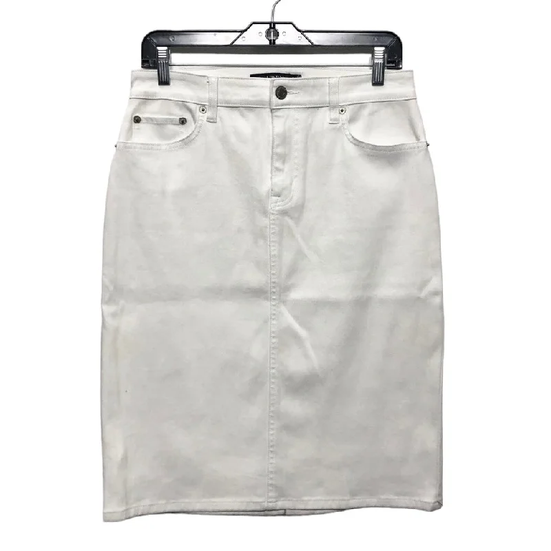 Skirt Midi By Lauren By Ralph Lauren In White, Size: 4