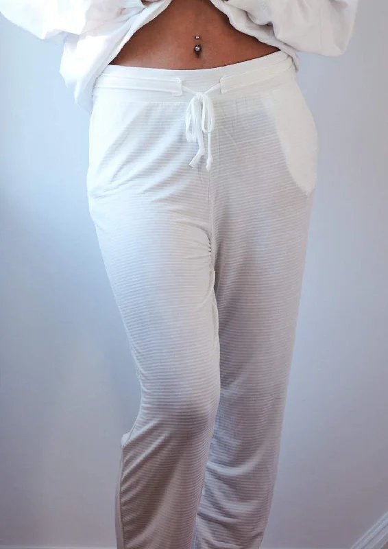 BABY STRIPE Eggshell White Stripe Monreau Pants