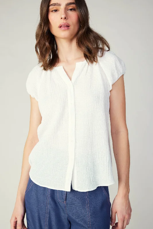 Buttoned Cotton Blouse