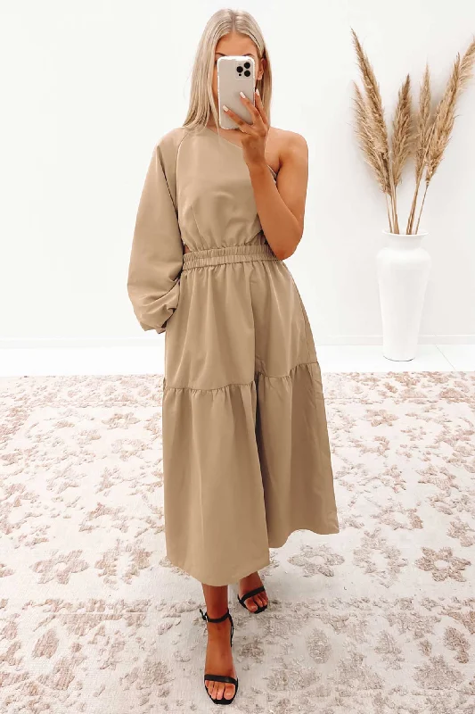 You Got It Maxi Dress Beige